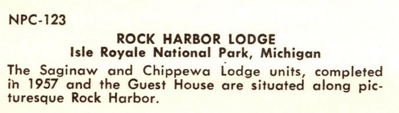 Rock Harbor Lodge - Vintage Postcard